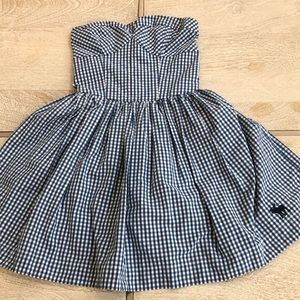 Abercrombie and fitch, XS, blue and white checkers
